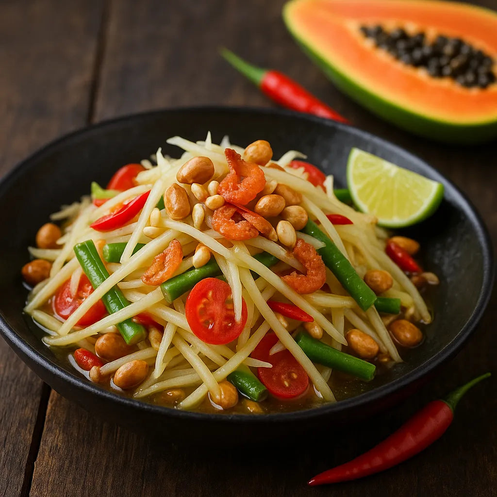 The Best Green Papaya Salad Recipe | Herbal Goodness | Herbal Goodness