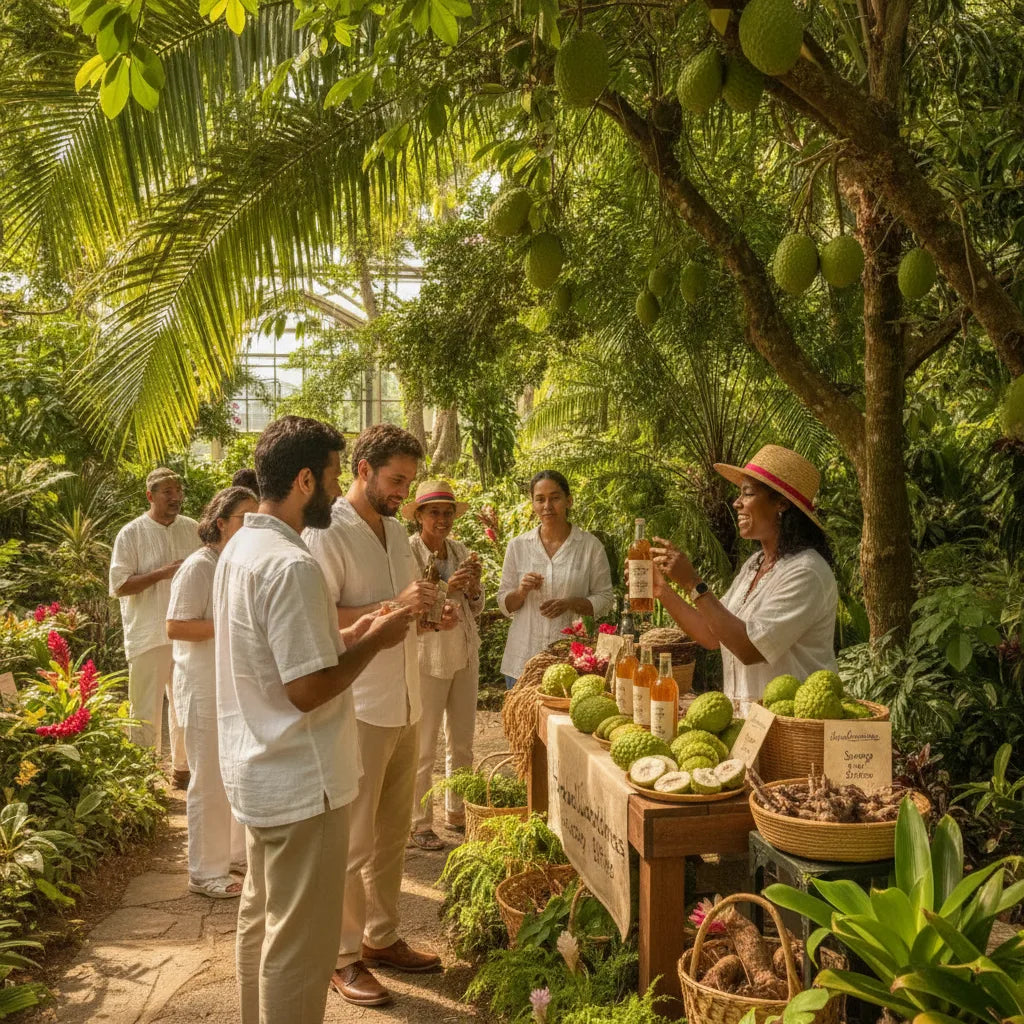 People discover soursop bitters at garden stall