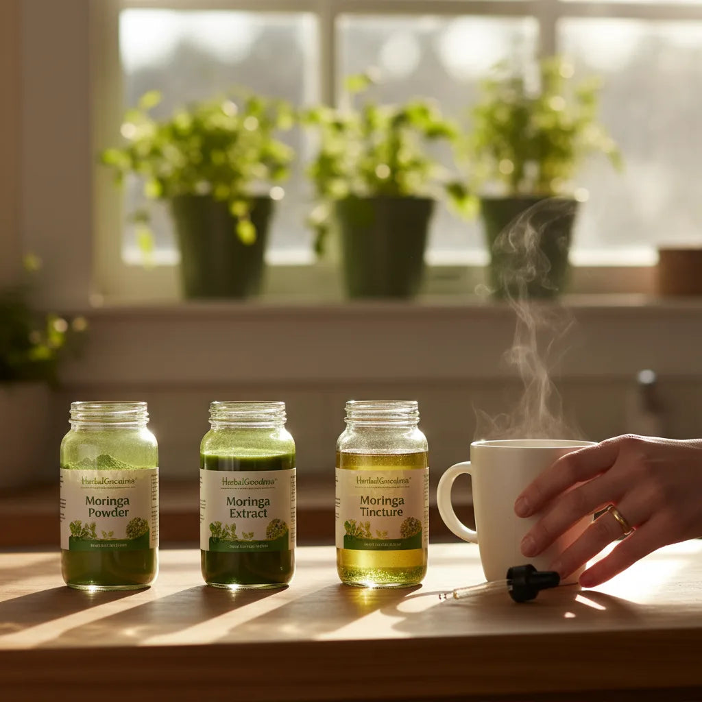 Choosing between three real moringa products