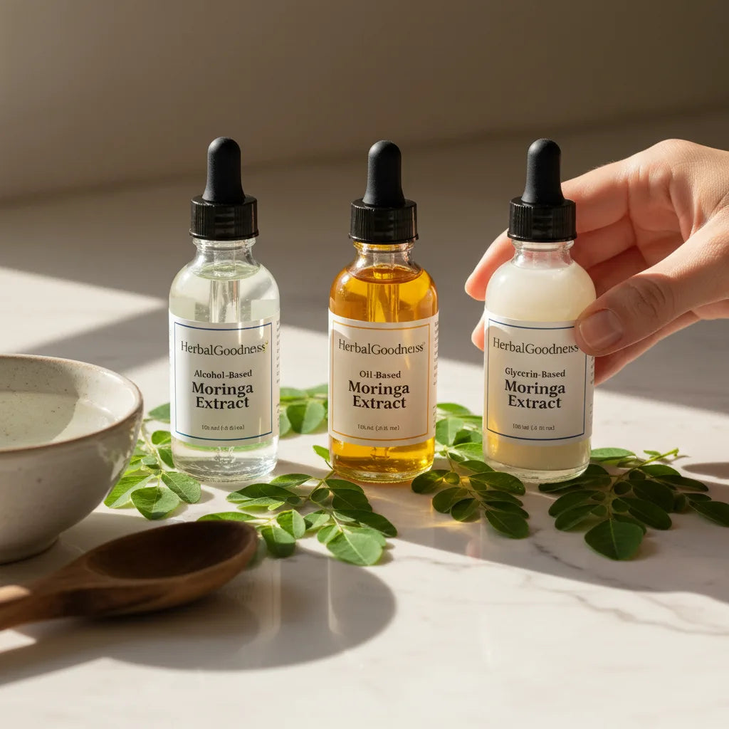 Alcohol, Glycerin, or Oil? How to Choose the Right Moringa Liquid Extract for Your Use_featured_image