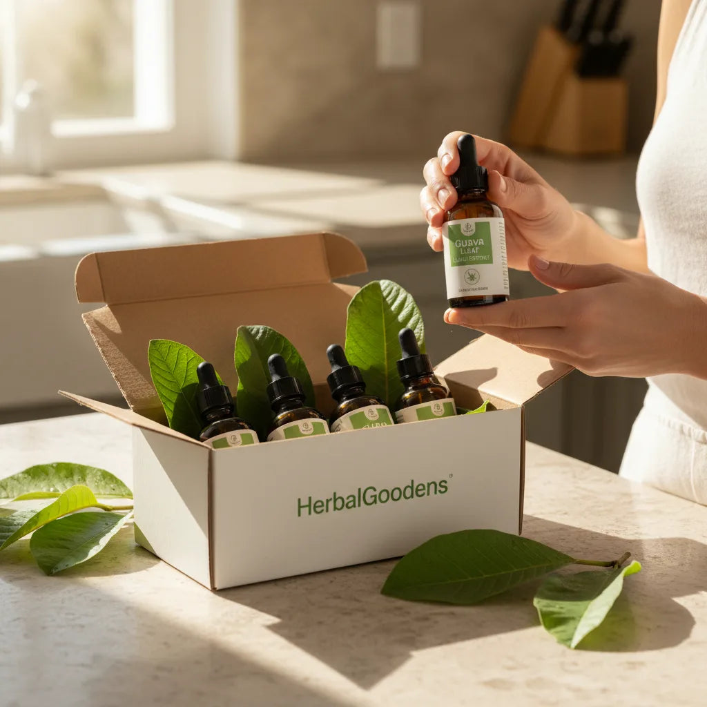 Examining guava leaf extract for freshness