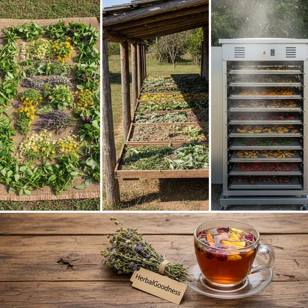 Drying Methods for Organic Herbal Teas: Sun, Shade, and Industrial Dryers Explained_featured_image