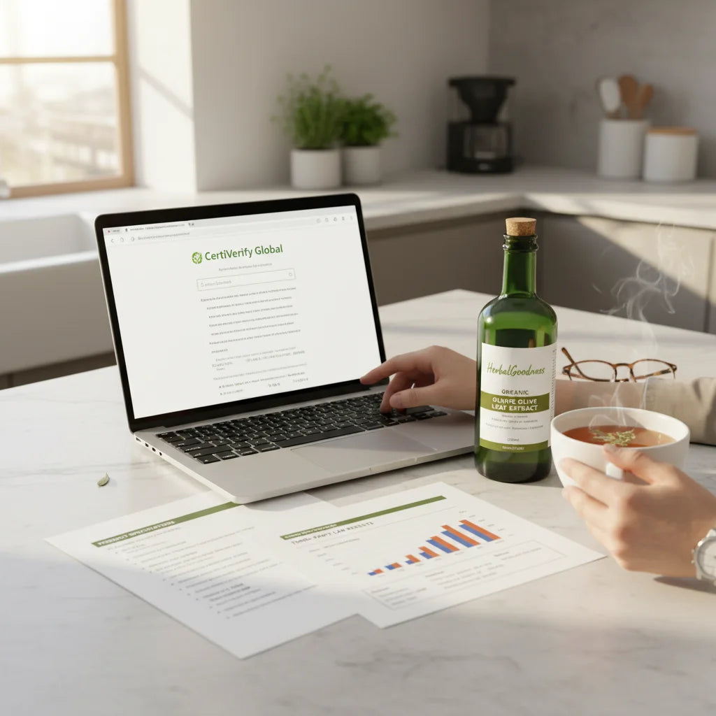 Reviewing olive leaf extract certifications online