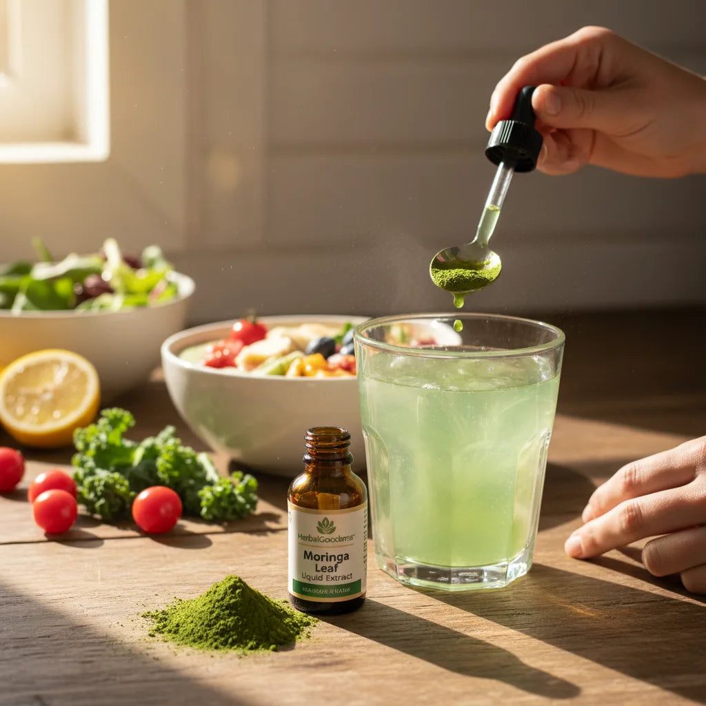 Moringa powder and extract in use together