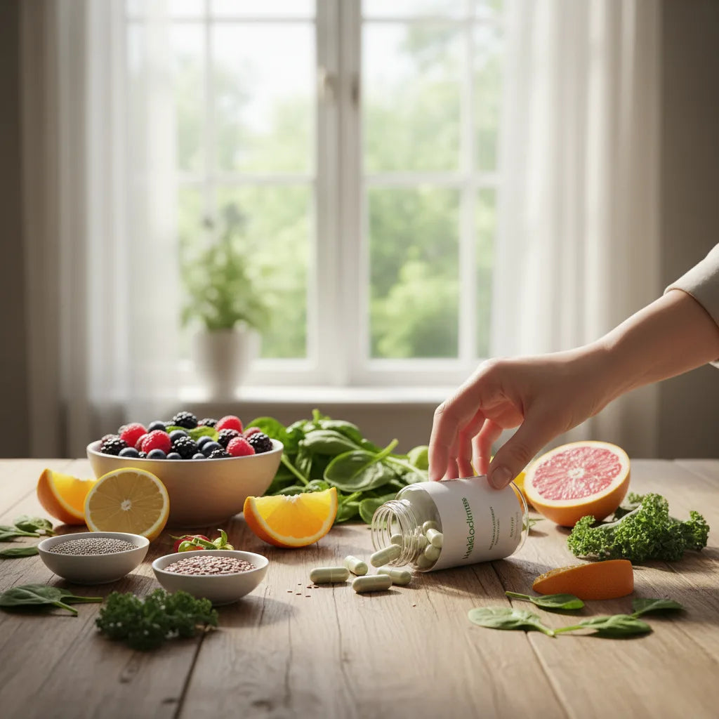 Natural collagen-rich foods with HerbalGoodness supplement