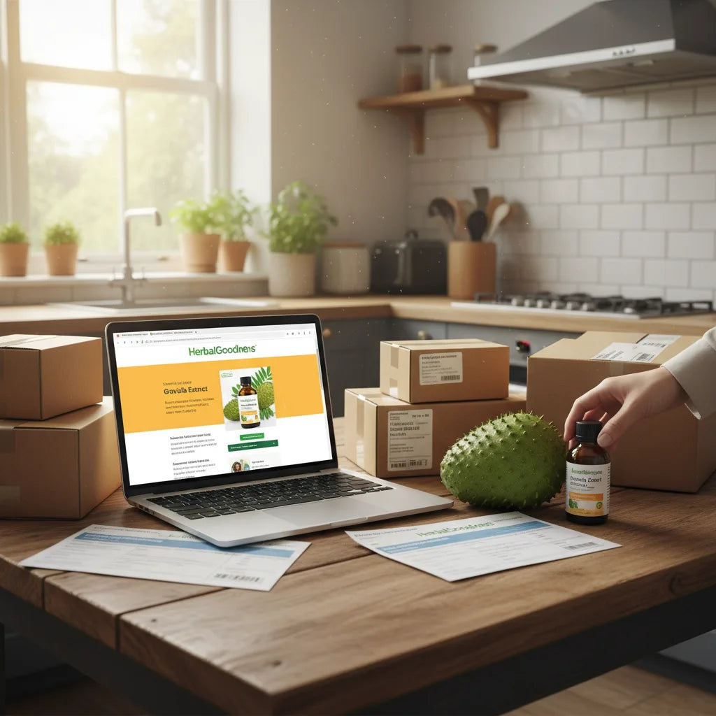 Browsing graviola extract with shipping preparation