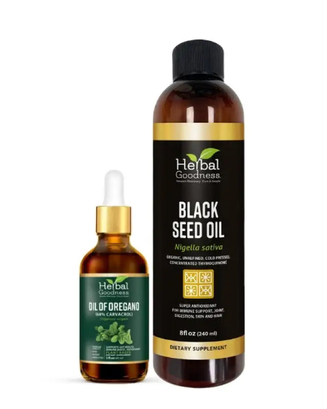 Herbal Goodness Oil of Oregano and Black Seed Oil bundle