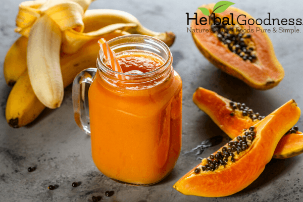 Papaya Banana Smoothie Recipe | Herbal Goodness