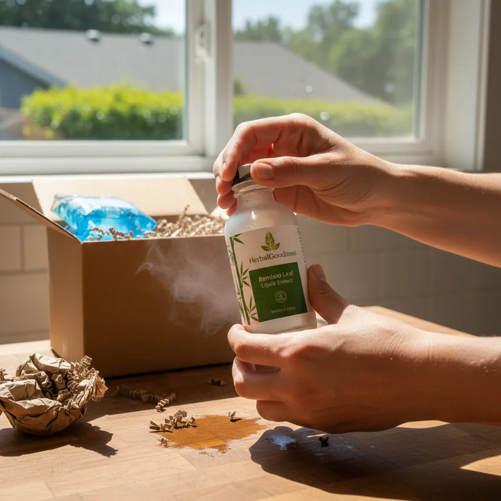 Ordering Organic Bamboo Leaf Liquid Extract in Hot Weather: Shipping Risks, Packaging Clues, and Arrival Checks_featured_image