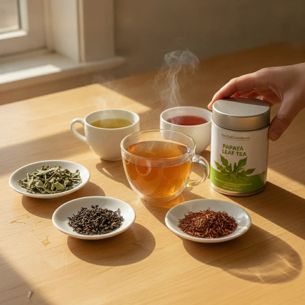 Papaya leaf tea vs. other teas: a flavor, caffeine & ritual comparison_featured_image