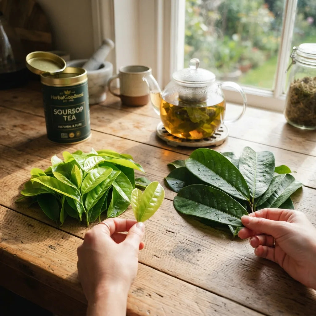 Comparing young and mature soursop leaves