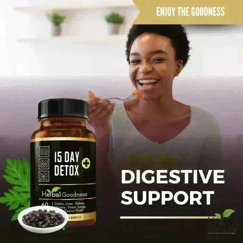15 Day Detox - Capsules 60/600mg Capsules Herbal Goodness 