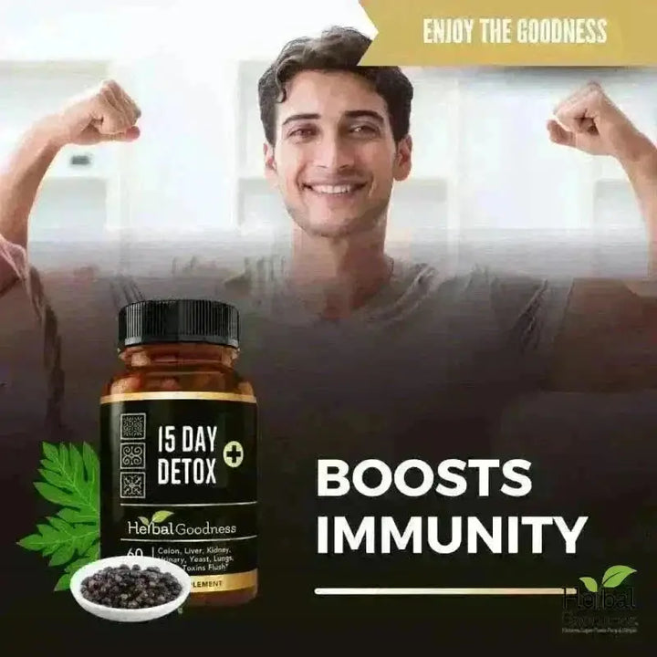 15 Day Detox - Capsules 60/600mg - Detox &amp; Cleanse Capsules Herbal Goodness 