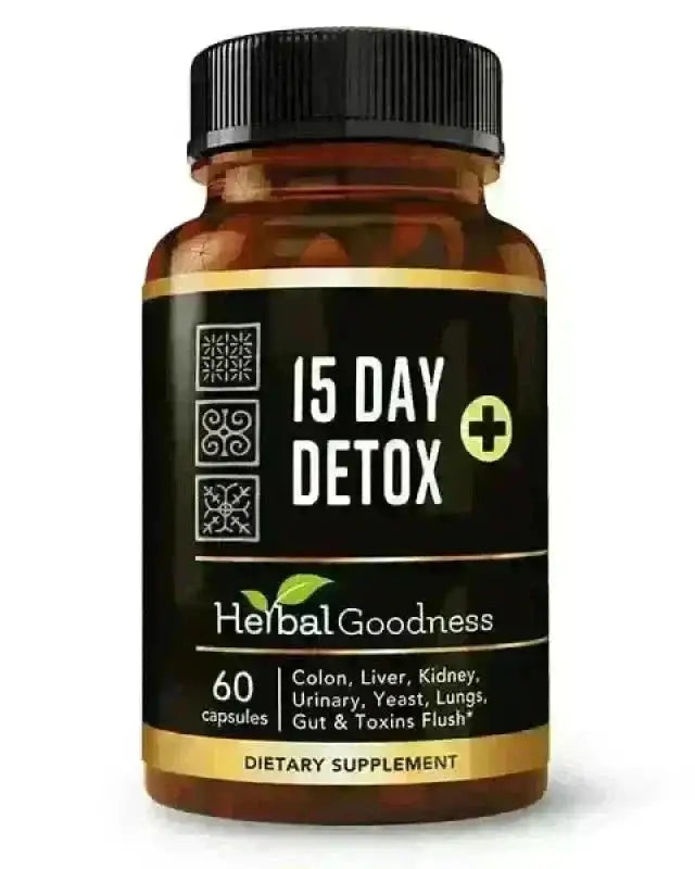 15 Day Detox - Capsules 60/600mg - Detox &amp; Cleanse Capsules Herbal Goodness Unit 