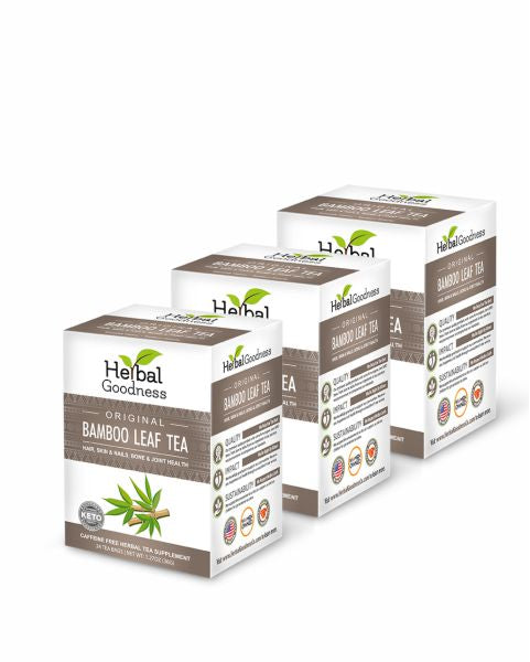 Bamboo Leaf Tea – Caffeine-Free | 24 Tea Bags (1.5g Each) - Herbal Goodness