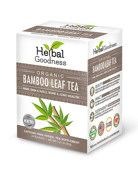 Bamboo Leaf Tea – Caffeine-Free | 24 Tea Bags (1.5g Each) - Herbal Goodness