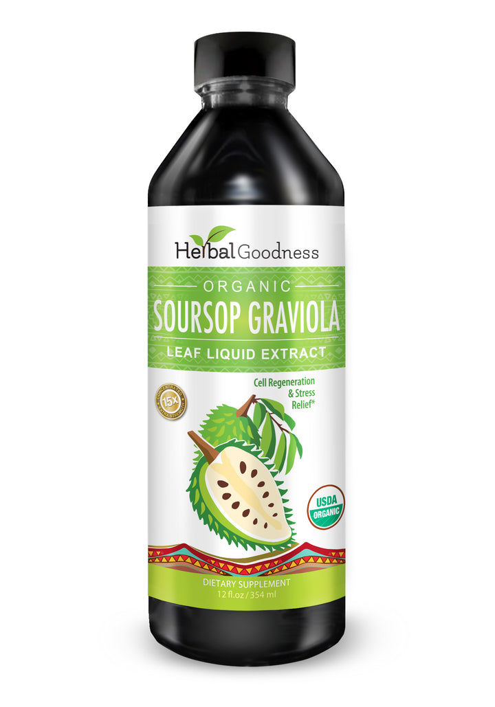 Soursop Leaf Graviola Extract - Organic Liquid - Herbal Goodness