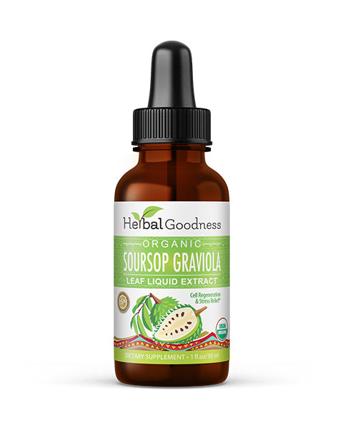 Soursop Leaf Graviola Extract - Organic Liquid - Herbal Goodness