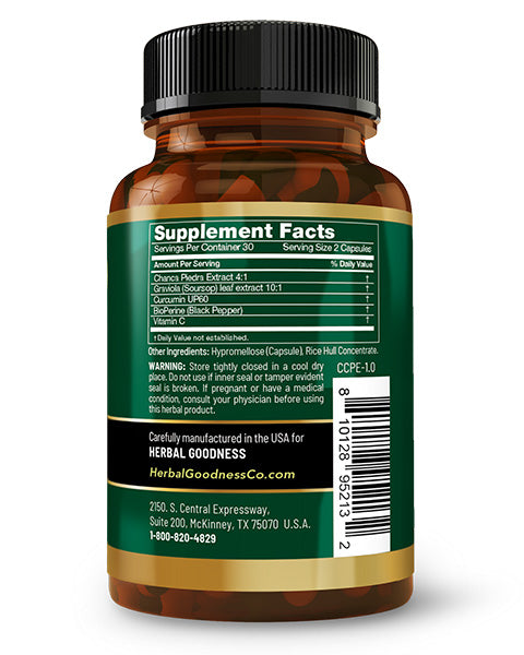 Stone Breaker Plus | Chanca Piedra Extract Capsules - 60/600mg - Herbal Goodness