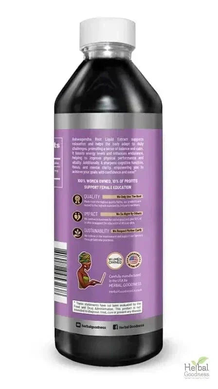 Ashwagandha Root Liquid Extract - Energy &amp; Mood Liquid Extract Herbal Goodness 