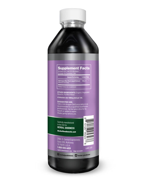 Ashwagandha Root Liquid Extract - Mood Boost - Herbal Goodness Buy Liquid Extract