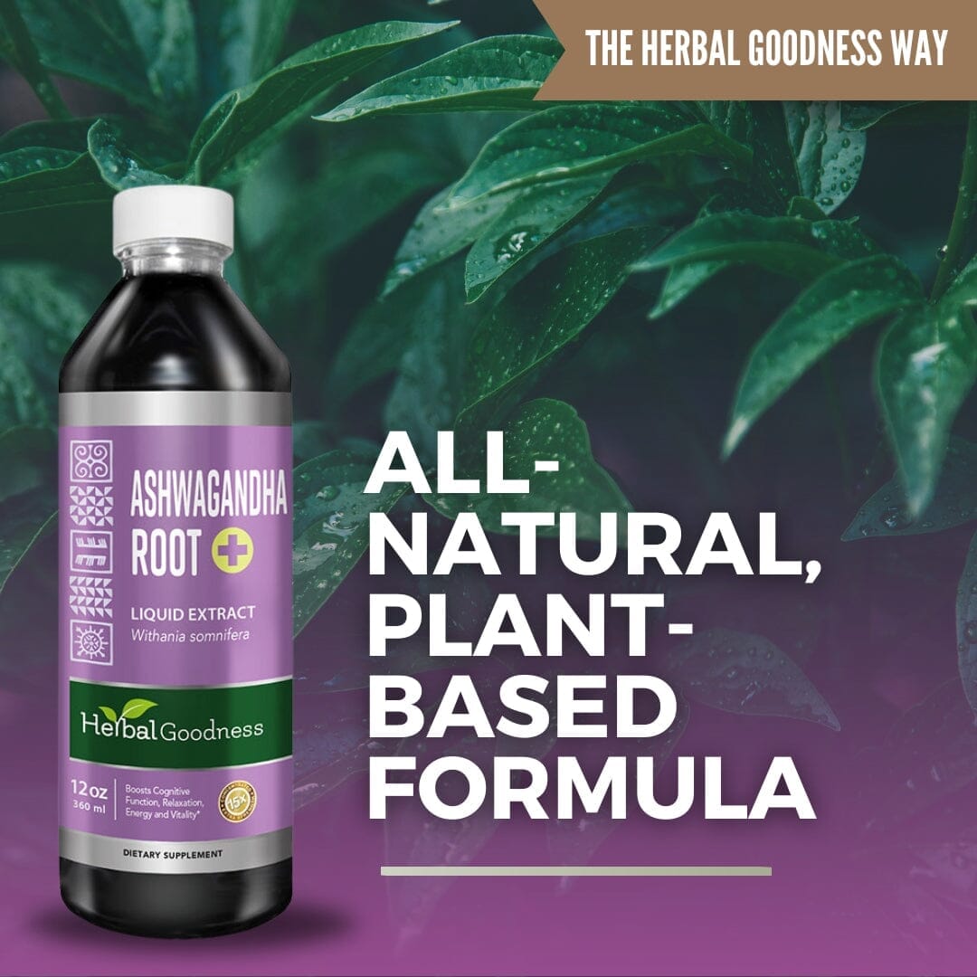 Ashwagandha Root Liquid Extract - Organic - Energy & Mood Liquid Extract Herbal Goodness 