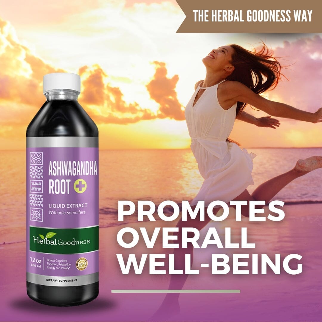 Ashwagandha Root Liquid Extract - Organic - Energy & Mood Liquid Extract Herbal Goodness 