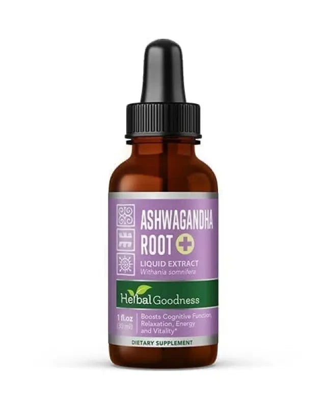 Ashwagandha Root Liquid Extract - Organic - Energy & Mood Liquid Extract Herbal Goodness 1oz 