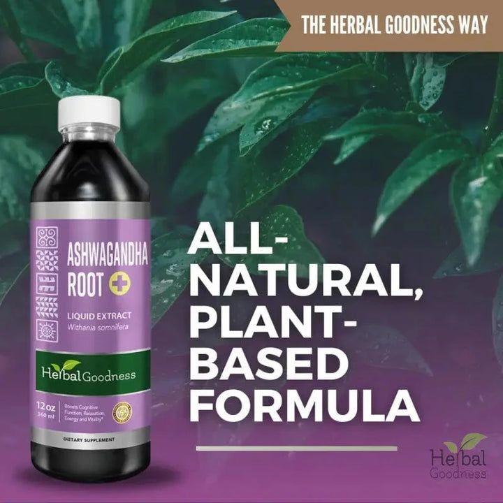 Ashwagandha Root Liquid Extract - Organic - Energy & Mood Liquid Extract Herbal Goodness 