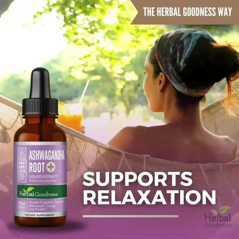 Ashwagandha Root Liquid Extract - Organic - Energy & Mood Liquid Extract Herbal Goodness 