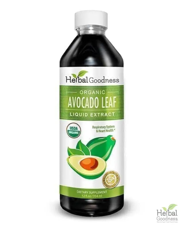 Avocado Leaf Extract - Organic - Liquid - Blood Sugar Support - Herbal Goodness Liquid Extract Herbal Goodness 12 oz 