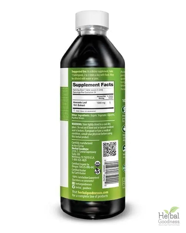 Avocado Leaf Extract - Organic - Liquid - Blood Sugar Support - Herbal Goodness Liquid Extract Herbal Goodness 