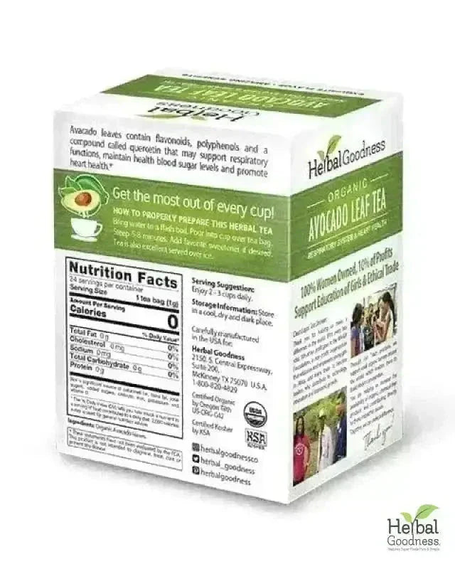 Avocado Leaf Tea - Organic 24/2g Tea bags - Immunity & Heart Health Tea & Infusions Herbal Goodness 