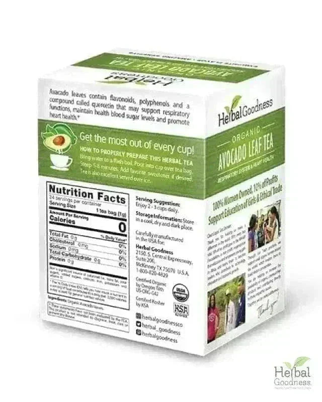 Avocado Leaf Tea - Organic 24/2g Tea bags - Immunity & Heart Health Tea & Infusions Herbal Goodness 