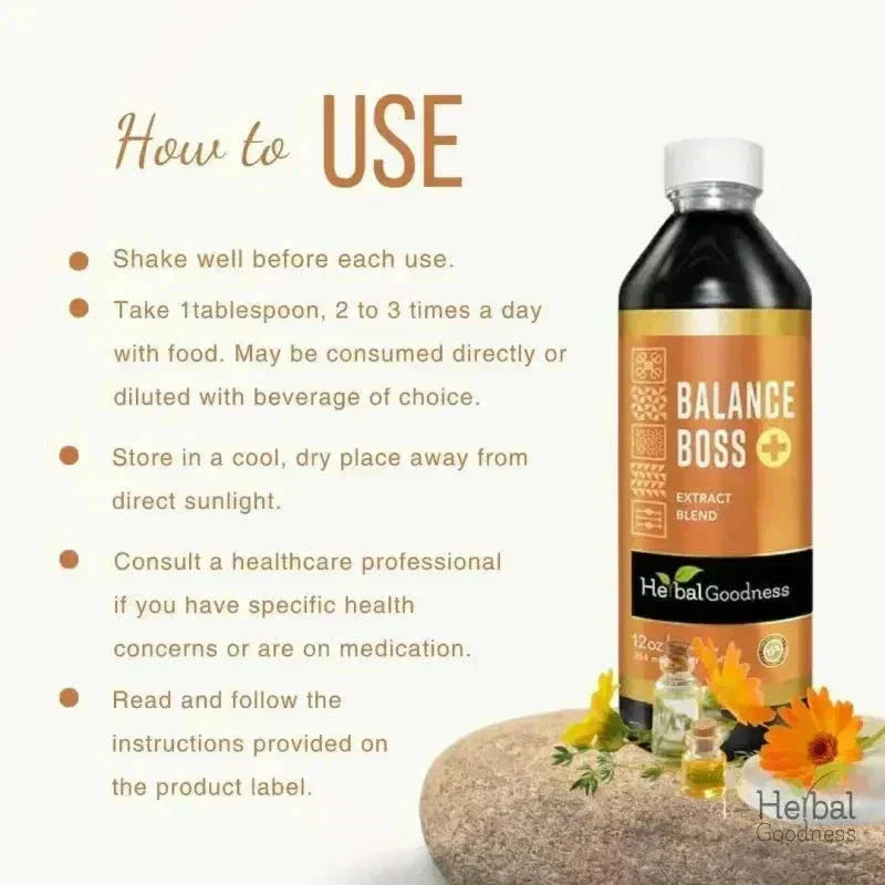 Balance Boss Liquid Extract – Herbal Goodness Liquid Extract Herbal Goodness 
