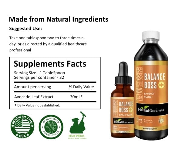 Balance Boss Plus - Liquid - Happy Mood Support - Relaxation - Herbal Goodness - Herbal Goodness
