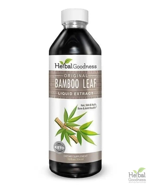 Bamboo Leaf Extract- Liquid - Bone, Hair, Skin & Nails - Herbal Goodness Liquid Extract Herbal Goodness 12 oz 