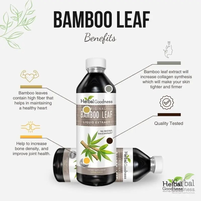 Bamboo Leaf Extract- Liquid - Bone, Hair, Skin & Nails - Herbal Goodness Liquid Extract Herbal Goodness 