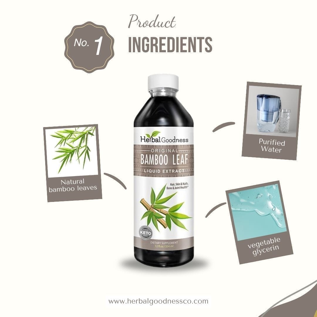 Bamboo Leaf Extract- Liquid - Bone, Hair, Skin & Nails - Herbal Goodness Liquid Extract Herbal Goodness 