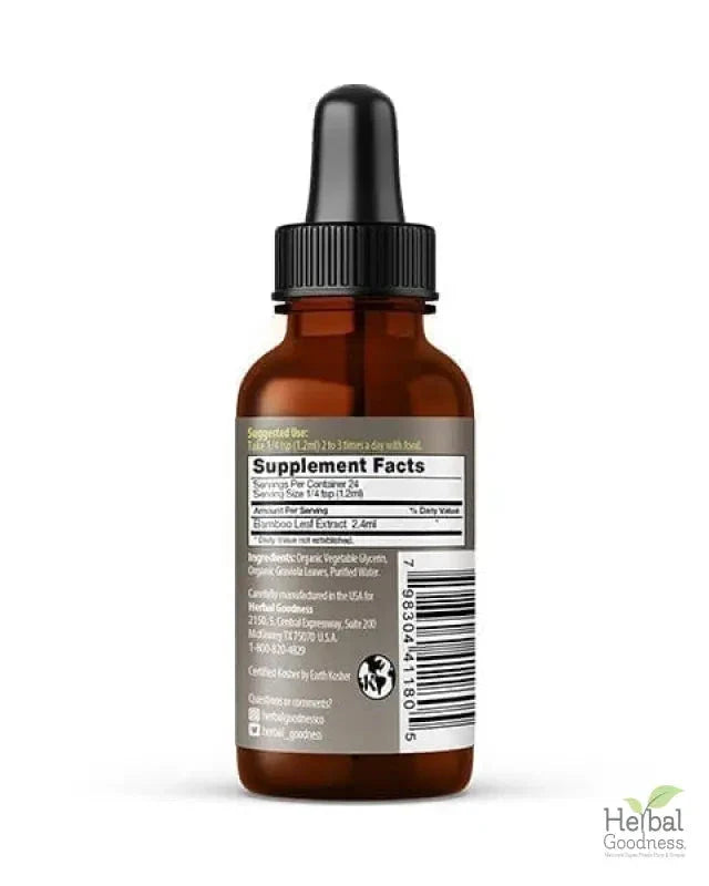 Bamboo Leaf - Organic 15X Liquid Extract - Nature's Collagen & Biotin Liquid Extract Herbal Goodness 