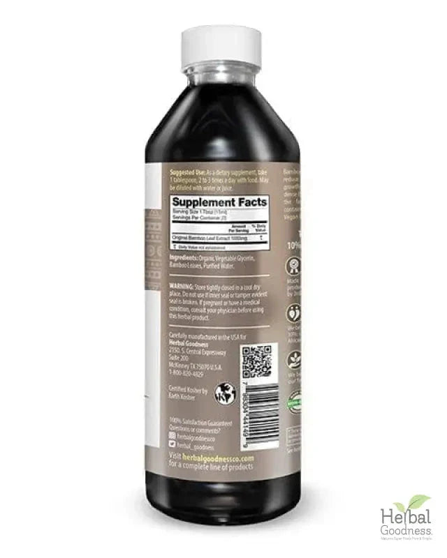 Bamboo Leaf - Organic 15X Liquid Extract - Nature's Collagen & Biotin Liquid Extract Herbal Goodness 