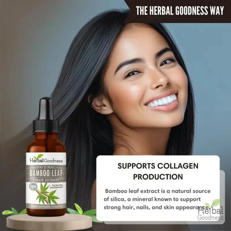Bamboo Leaf - Organic 15X Liquid Extract - Nature's Collagen & Biotin Liquid Extract Herbal Goodness 