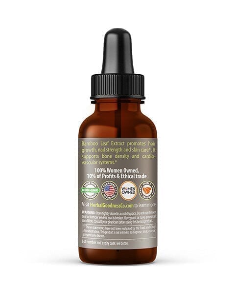 Bamboo Leaf - Organic 1oz 15X Liquid Extract - Nature's Collagen & Biotin Liquid Extract Herbal Goodness 