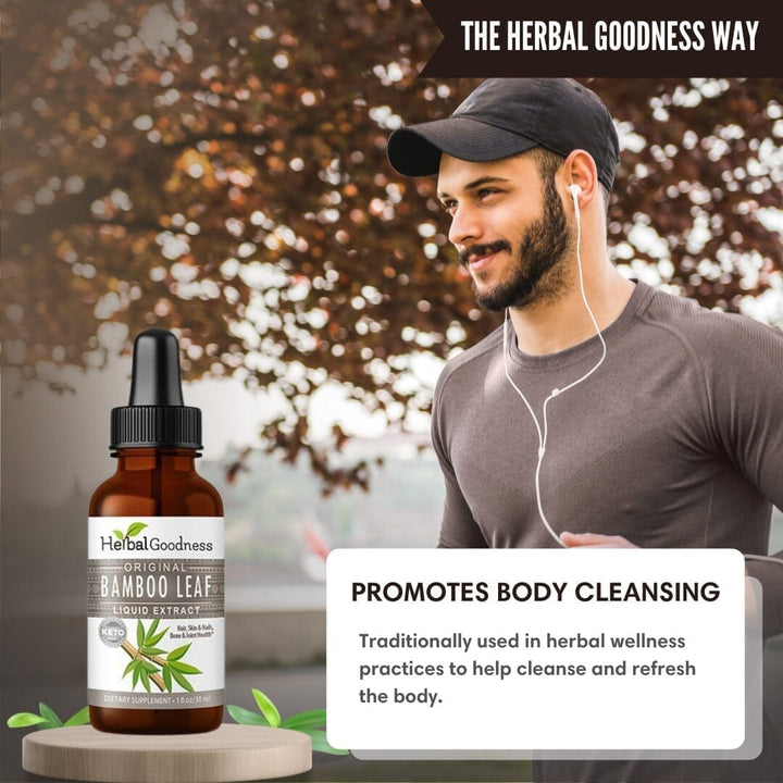 Bamboo Leaf - Organic 1oz 15X Liquid Extract - Nature's Collagen & Biotin Liquid Extract Herbal Goodness 