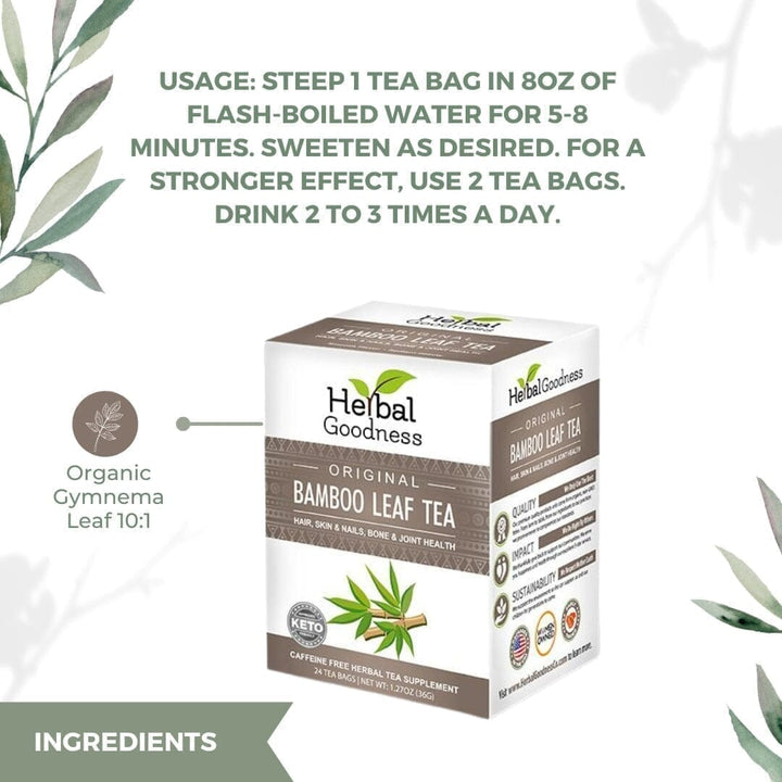 Bamboo Leaf Tea - 24/1.5g bags Tea & Infusions Herbal Goodness 