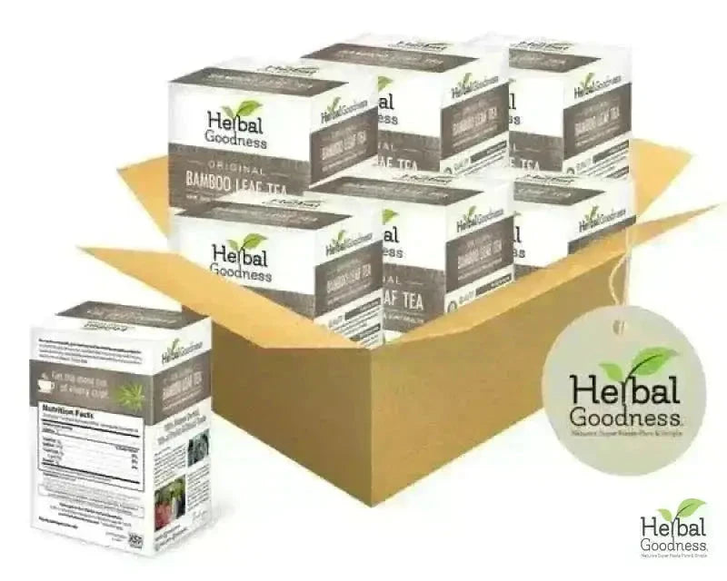 Bamboo Leaf Tea – 24/1.5g Tea Bags - Nature's Collagen & Biotin Tea & Infusions Herbal Goodness Case (6) 