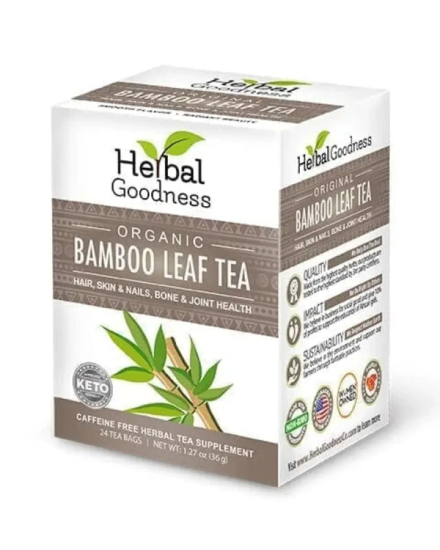 Bamboo Leaf Tea – 24/1.5g Tea Bags - Nature's Collagen & Biotin Tea & Infusions Herbal Goodness Unit 