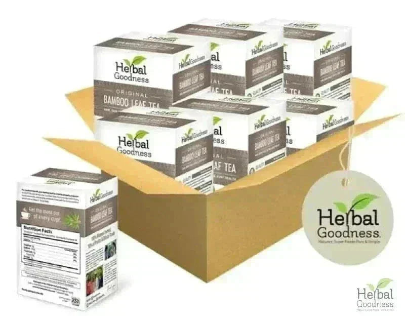 Bamboo Leaf Tea – Caffeine-Free | 24 Tea Bags (1.5g Each) Tea & Infusions Herbal Goodness Case (6) 