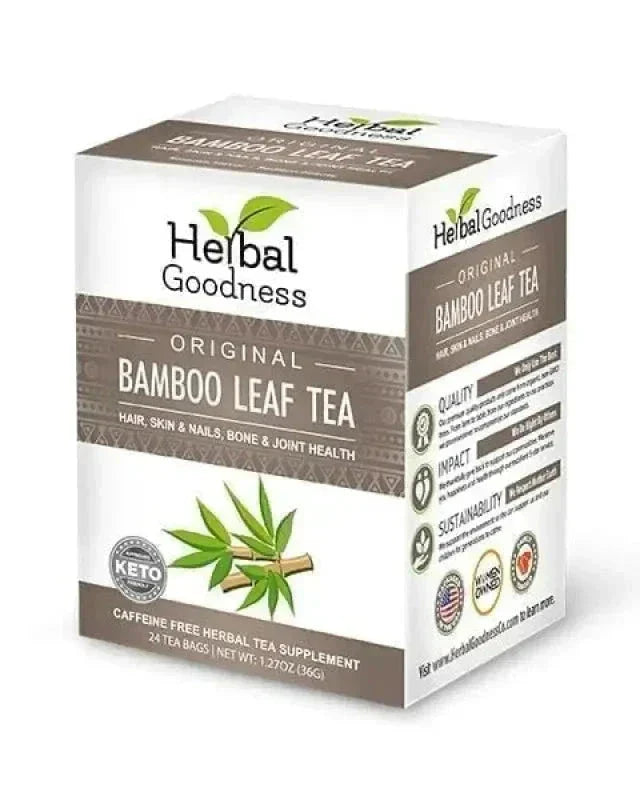 Bamboo Leaf Tea – Caffeine-Free | 24 Tea Bags (1.5g Each) - Herbal Goodness Tea & Infusions Herbal Goodness Unit 