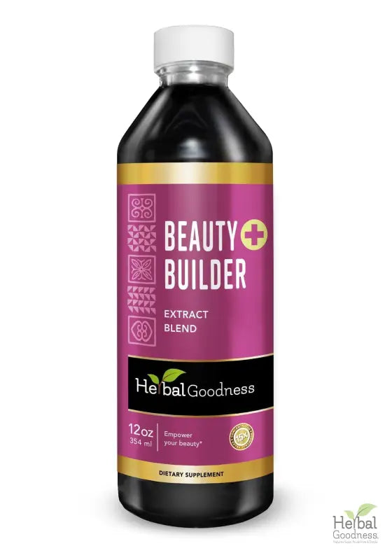 Beauty Builder - 1oz 15X Liquid Extract - Anti-Aging &amp; Skin Elasticity Liquid Extract Herbal Goodness 12oz 